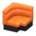 Box corner sofa's Orange variant