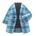 Checkered chesterfield coat's Blue variant