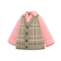 Checkered Sweater Vest (Light Brown) NH Storage Icon.png