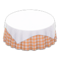 Large Covered Round Table (White - Orange Gingham) NH Icon.png