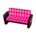 Lovely love seat's Pink and black variant