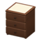 Simple Small Dresser (Brown - White) NH Icon.png