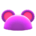 Flashy round-ear animal hat's Purple variant