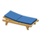 Poolside Bed (Light Brown - Blue) NH Icon.png