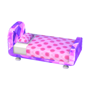 Polka-Dot Bed (Amethyst - Peach Pink) NL Model.png