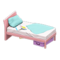 Sloppy Bed (Pink - Light Blue) NH Icon.png