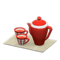 Tea Set (Red - Gray) NH Icon.png