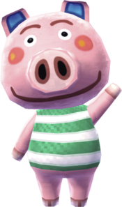 Artwork of Curly the Pig