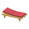 Poolside Bed (Light Brown - Red) NH Icon.png