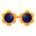 Flower sunglasses's Orange variant