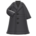 Long pleather coat's Black variant
