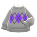 Argyle Sweater (Gray) NH Icon.png