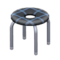 Donut Stool (Silver - Checkered Black) NH Icon.png