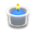 Glass holder with candle's Blue variant