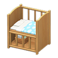 Baby Bed (Natural Wood - Blue) NH Icon.png
