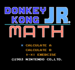Donkey Kong Jr. Math (PG, DnMe+) Title Screen.png
