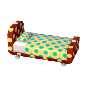 Polka-Dot Bed (Cola Brown - Melon Float) NL Model.png