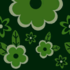 The Green flowers pattern for the table lamp.