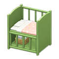 Baby Bed (Green - Pink) NH Icon.png