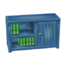 blue bookcase