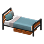 Ironwood Bed (Teak - Blue-Gray) NH Icon.png