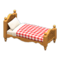 Ranch Bed (Natural - Red Gingham) NH Icon.png