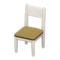 Simple Chair (White - Brown) NH Icon.png