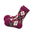 Argyle Crew Socks (Red) NH Icon.png