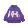 Argyle Sweater (Purple) NH Storage Icon.png