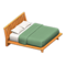 Artful Bed (Orange Wood - Deep Green) NH Icon.png