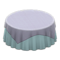 Large Covered Round Table (Gray - Plain Pearl Blue) NH Icon.png