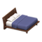 Artful Bed (Dark Wood - Dark Blue) NH Icon.png