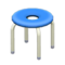 Donut Stool (White - Blue) NH Icon.png