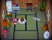 Tutu's house interior in Animal Crossing