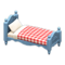 Ranch Bed (Blue - Red Gingham) NH Icon.png