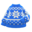 Snowy Sweater (Blue) NH Icon.png