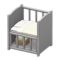 Baby Bed (Gray - Plain White) NH Icon.png