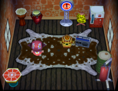 Rosie's house interior in Animal Crossing