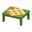 Wooden Table (Green - Orange)
