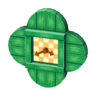 Green wall clock