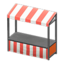 Stall (Gray - Red Stripes)