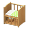 Baby Bed (Natural Wood - Green) NH Icon.png