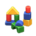 Wooden-block toy's Colorful variant