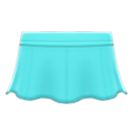 Pleather Flare Skirt (Light Blue) NH Icon.png