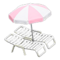 Beach Chairs with Parasol (White - Pink & White) NH Icon.png