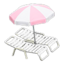 beach chairs with parasol