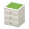 Simple Small Dresser (White - Green) NH Icon.png